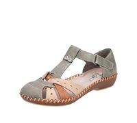 Rieker Maria Womens Sandals 4 UK Olive/Beige/Clay