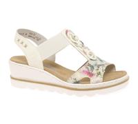 Rieker Medal Womens Wedge Heel Sandals
