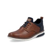 Rieker Men Lace-Up Shoes 14450, Men´s Business Shoes,Removable Insole,Low Shoe,lace-up,Classic,Elegant,Brown (Braun / 22),43 EU / 9 UK