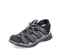 Rieker Men Sandals 26770, Men´s Strappy Sandals,Summer Shoe,Summer Sandal,Comfortable,Flat,Black (Schwarz / 00),41 EU / 7.5 UK