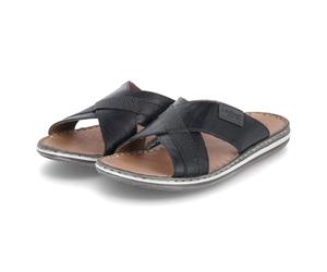 Rieker Men's 21082 Toe Separator Sandals, Black, 9.5 UK