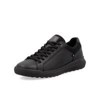 Rieker Men's Lace-Up Sneaker Half Shoes Leather Black U1100
