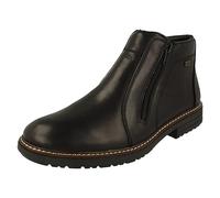 Rieker Mens Lambswool Lined Ankle Boots Tex 33160-00 - Black Leather - UK Size 8 - EU Size 42 - US Size 9