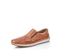 Rieker Men's Loafer Shoes 08868-24 - Brown Leather, Elasticated - UK 7.5 / EU 41 / US 8.5