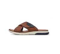 Rieker Men's Mules with Crossed Straps and Leather Insole 25283, brown, 10.5 UK