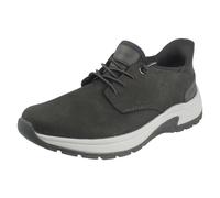 Rieker Mens Rieker Extra Wide Slip On Elasticated Lace Casual Suede Shoes 11050 - Black - UK 9.5