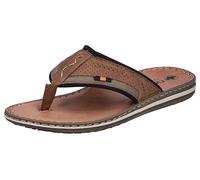 Rieker Mens Toe Post Sandals Zehensteg Pantolette Brown 21084