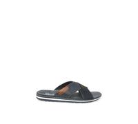 Rieker Men's 'Waves' Crossover Sliders in Dark Blue | Size: 9 Rieker Dark Blue 9