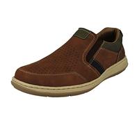 Rieker Men's Pierce Mens Casual Shoes - Lt Brown Nub - Size: 9