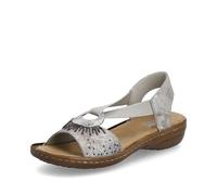 Rieker Metallic Elasticated Sandals for Ladies | Rieker 60880-90 Size: EU 36 / UK 3.5, Colour: Metallic