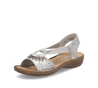 Rieker Metallic Elasticated Sandals for Ladies | Rieker Colour: Metallic 38