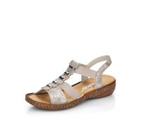 Rieker Metallic Elasticated Sandals for Ladies | Rieker Colour: Metallic 42