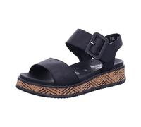 Rieker EVOLUTION W0800-00 Ladies Black Hook & Loop Sandals Size: E