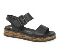 Rieker Mode Womens Sandals 6 UK Black