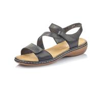 (Black, UK 6) Ladies Rieker Stylish Strappy Sandals 659C7