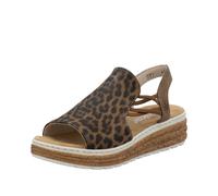 Rieker Multi Elasticated Sandals for Ladies | Rieker 62741-90 Colour: Metallic, Size: EU 37 / UK 4