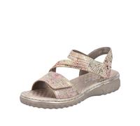 Rieker Multi Hook & Loop Sandals for Ladies | Rieker 60464-90 Colour: Metallic, Size: EU 40 / UK 6.5
