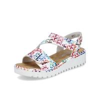 Rieker Multi Hook & Loop Sandals for Ladies | Rieker V1364-90 Colour: Metallic, Size: EU 42 / UK 8