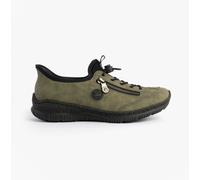 Rieker N3267-54 Nikita Womens Bungee Lace Shoes Green - Size UK 8