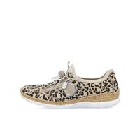 Rieker N4263 Funky Leopard Print Canvas Summer Sneakers (Leopard, UK Footwear Size System, Adult, Women, Numeric, Medium, 5)