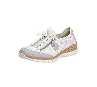 Rieker N4263 Ladies Multi Elasticated Shoes White