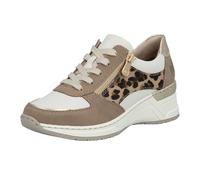 Rieker N4308-64 White Leopard Womens Trainers