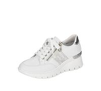 Rieker N8322-80 White Leather Womens trainers in a Plain Leather and Man-made in Size 38