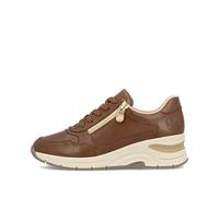 Rieker N9301 Womens tan Leather Wedge Heel Sneakers (Brown, UK Footwear Size System, Adult, Women, Numeric, Medium, 3.5)