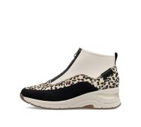 Rieker N9362 wedge heel sneaker boots with zip fastening (Leopard, 4, UK Footwear Size System, Adult, Women, Numeric, Medium, 4)