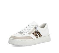 Rieker Women's Trainers N9912-80 White Leopard Plain Leather & Man-made Size 38