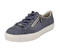 Rieker Newark Womens Trainers 4 UK Light Blue Suede