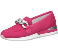 Rieker Nubuck Leather Loafer (Fuchsia, UK Footwear Size System, Adult, Women, Numeric, Medium, 6.5)