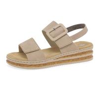 Rieker 62950-62 Nude Womens Wedge Sandals in a Plain Man-made in Size 38