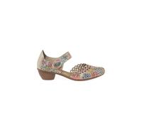 Rieker Pia Womens Open Court Shoes 6.5 UK Beige Multi Print