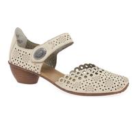 Rieker Womens Shoes Beige Adults Ladies Court Leather Antistress Mainz SIZE