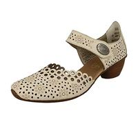 Rieker Beige Hook & Loop Shoes for Ladies | Rieker 43753-60 Colour: Beige, Size: EU 38 / UK 5