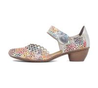 Rieker Pia Womens Open Court Shoes 8 UK Beige Multi Print
