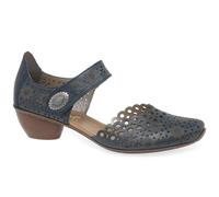 Rieker Pia Womens Open Court Shoes - EU 37, Navy