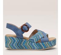 Rieker Women's 69469 Wedge Sandals, Blue, 42 EU