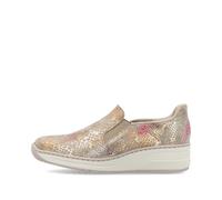 Rieker Ready 2 go 48761 Shimmer Suede Neutral Tone Slip on Shoes (Multi, UK Footwear Size System, Adult, Women, Numeric, Medium, 5)