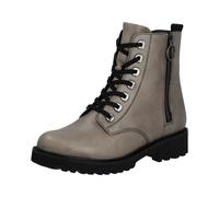 Rieker Remonte Boots Womens Green Grey Leather Side Zip Biker Ankle Shoes D8671