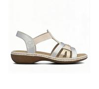 Rieker 65918-91 Silver Gold Womens Comfortable Sandals