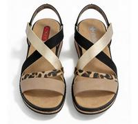 Rieker Rieker V3663 Womens Cross Strap Sandals Multi - UK 4 - Multicoloured