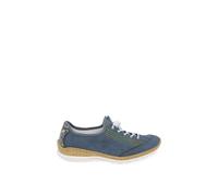 Rieker Damen Halbschuhe Women's N42T0 Low Shoes, weiß, 4 UK Blue