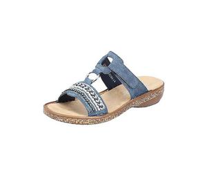 Rieker Sequinned Velcro Mules Blue