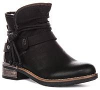 Rieker Side Zip Casual Comfort Womens Boots In Black UK 4 - 8