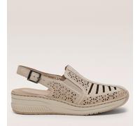 Rieker Sling Back Wedge Shoe BEIGE SIZE 4