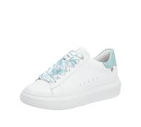 Rieker Smooth Leather mini Platform W1201 lace up Trainers (White, UK Footwear Size System, Adult, Women, Numeric, Medium, 8)
