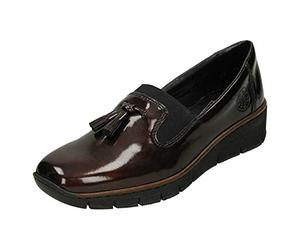 Rieker Soft Leather Moccasin, red, 5 UK