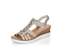 Rieker Sorella Womens Wedge Heel Sandals 7.5 UK Rose Metallic